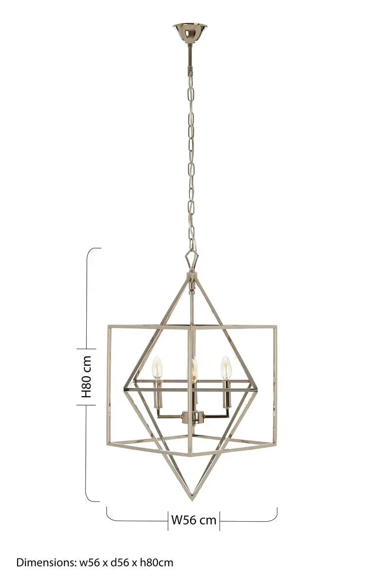Kamara Nickel Finish Geometric Pendant Light