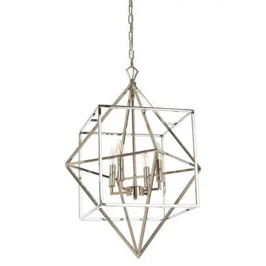 Kamara Nickel Finish Geometric Pendant Light