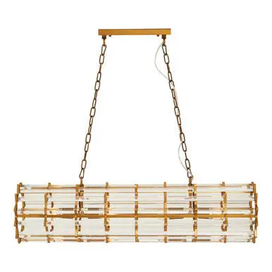 Karli Brass Eight Bulb Pendant Light