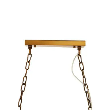 Karli Brass Eight Bulb Pendant Light
