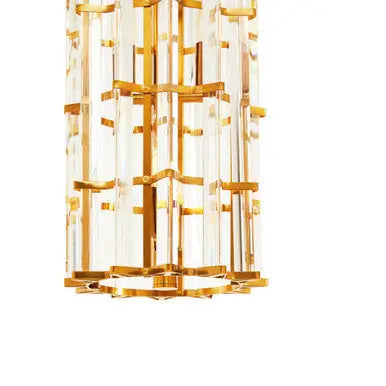 Karli Brass Finish Small Vertical Pendant Light
