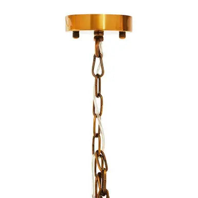 Karli Brass Finish Small Vertical Pendant Light