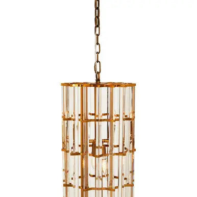 Karli Brass Finish Vertical Large Pendant Light
