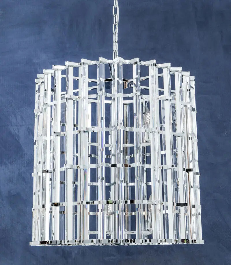 Karli Chrome And Glass Vertical Light