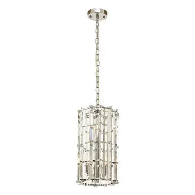 Karli Chrome Finish Small Vertical Pendant Light