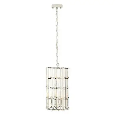 Karli Chrome Finish Small Vertical Pendant Light