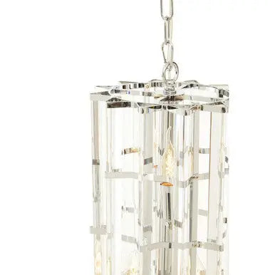 Karli Chrome Finish Small Vertical Pendant Light