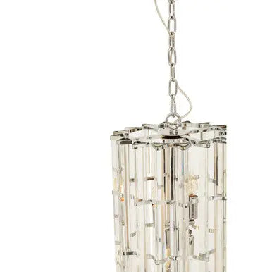 Karli Glass And Chrome Finish Large Vertical Pendant Light