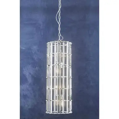 Karli Glass And Chrome Finish Large Vertical Pendant Light