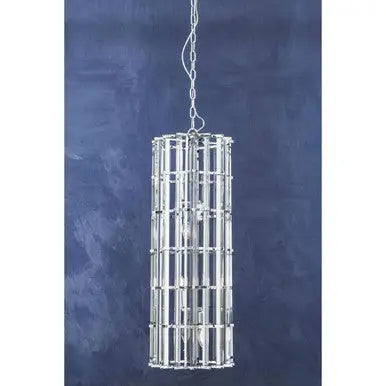 Karli Glass And Chrome Finish Large Vertical Pendant Light