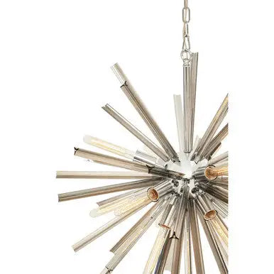 Karlo Chrome Finish and Smoked Glass Starburst Pendant Light