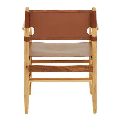 Kendari Antique Brown Leather Chair
