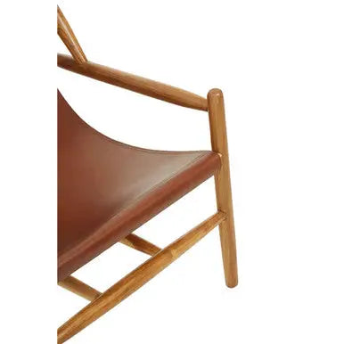 Kendari Antique Dark Brown Leather Chair