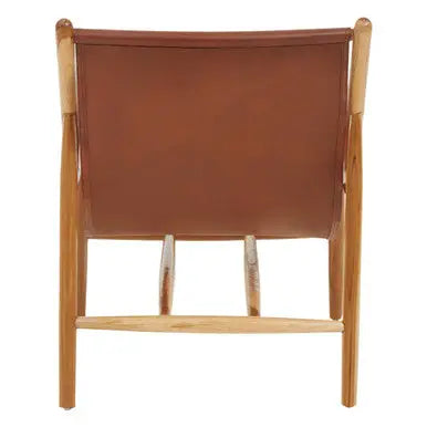 Kendari Antique Dark Brown Leather Chair