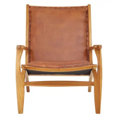Kendari Brown Leather Chair