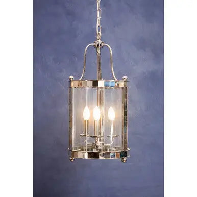 Kensington Townhouse 3 Bulb Chrome and Glass Pendant Light