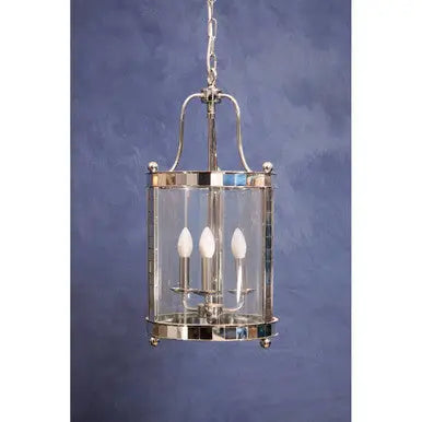 Kensington Townhouse 3 Bulb Chrome and Glass Pendant Light