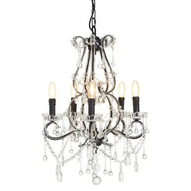 Kensington Townhouse 5 Bulb Crystal Glass Chandelier