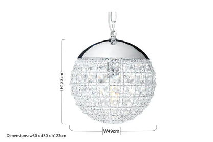 Kensington Townhouse Crystal Beads Pendant Light