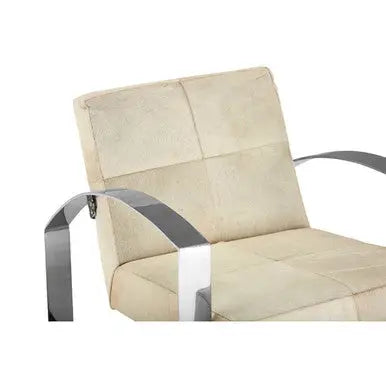 Kensington Townhouse Hairon Leather Chair With Steel Legs