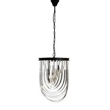 Kensington Townhouse Long Glass Swirl Chandelier