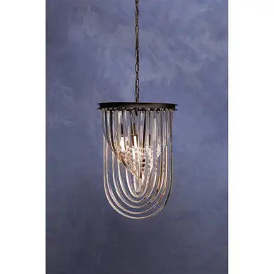 Kensington Townhouse Long Glass Swirl Chandelier