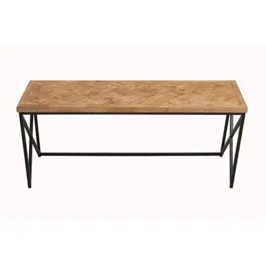 Kickford Natural Wood Parquet Coffee Table