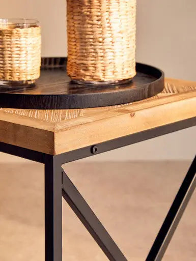 Kickford Natural Wood Parquet Coffee Table