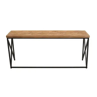 Kickford Natural Wood Parquet Coffee Table