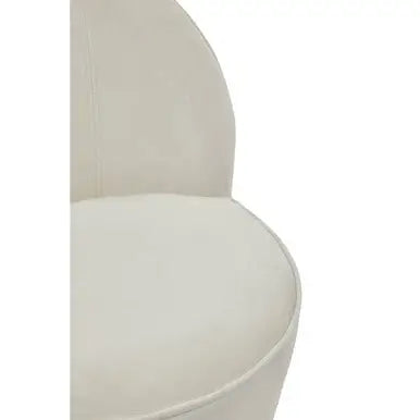 Kids Cream Velvet Gold Base Chair | Tamra