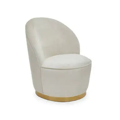 Kids Cream Velvet Gold Base Chair | Tamra