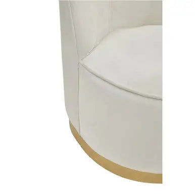 Kids Cream Velvet Gold Base Chair | Tamra