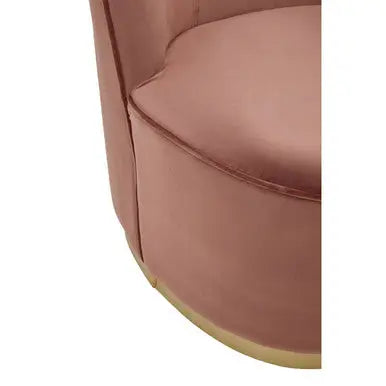 Kids Dusty Pink Velvet Gold Base Chair | Tamra