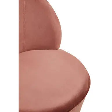 Kids Dusty Pink Velvet Gold Base Chair | Tamra