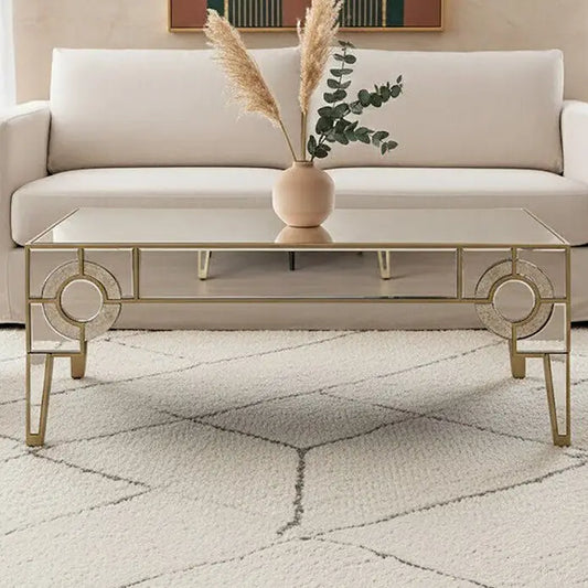 Knightsbridge Champagne Gold and Mirrored Coffee Table