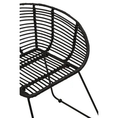 Lagom Black Natural Rattan Chair