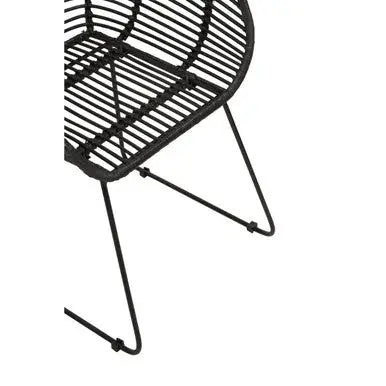 Lagom Black Natural Rattan Chair