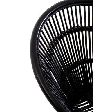 Lagom Black Rattan Chair with Metal Frame