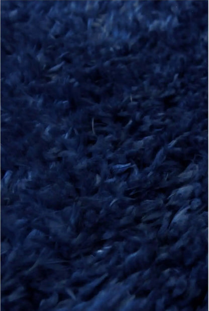Lagom Navy Shaggy Rug