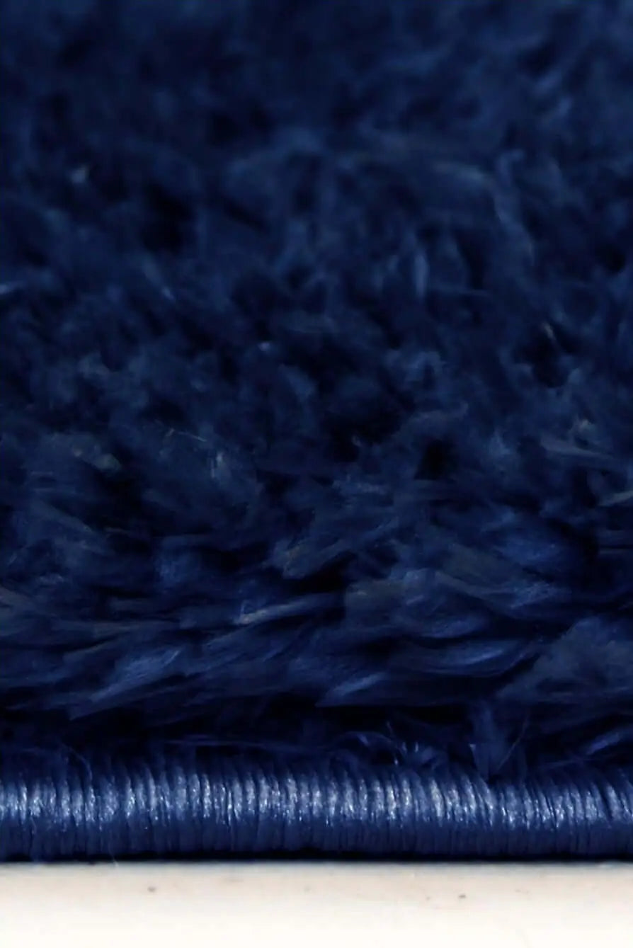 Lagom Navy Shaggy Rug