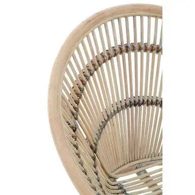 Lagom White Washed Natural Rattan Chair