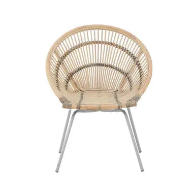 Lagom White Washed Natural Rattan Chair