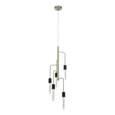 Lagona 5 Bulb Antique Brass Pendant Light