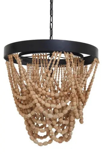 Lapiz Wooden Beads Chandelier