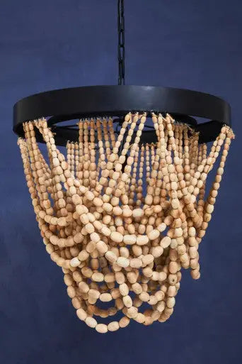 Lapiz Wooden Beads Chandelier