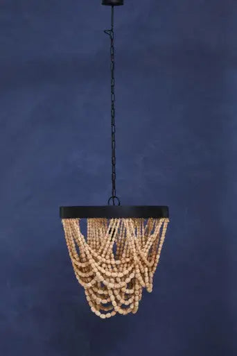Lapiz Wooden Beads Chandelier