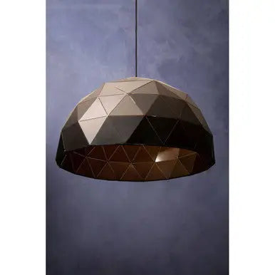 Large Black and Copper Dome Pendant Light | Mateo
