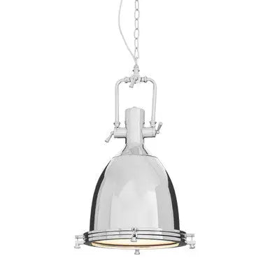 Large Chrome Plain Pendant Light | Lexington