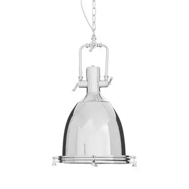 Large Chrome Plain Pendant Light | Lexington