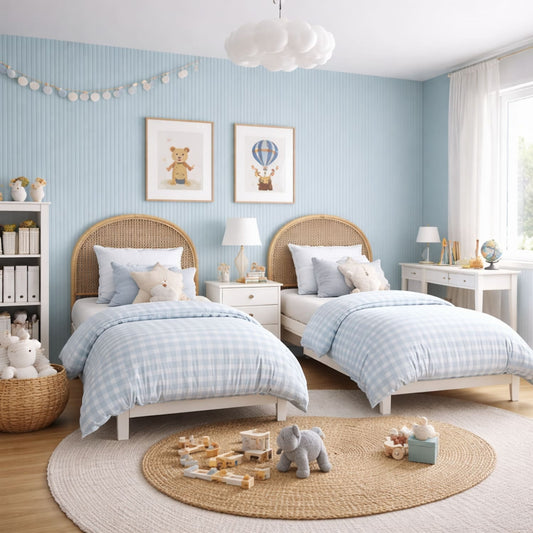 Large Fluted Wall Panels in Baby Blue - 240cm x 60cm - Wall Panel